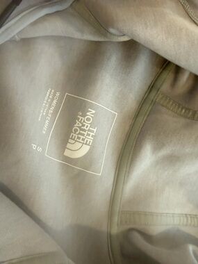 The North Face Hoodie in Light Beige with Black Logo